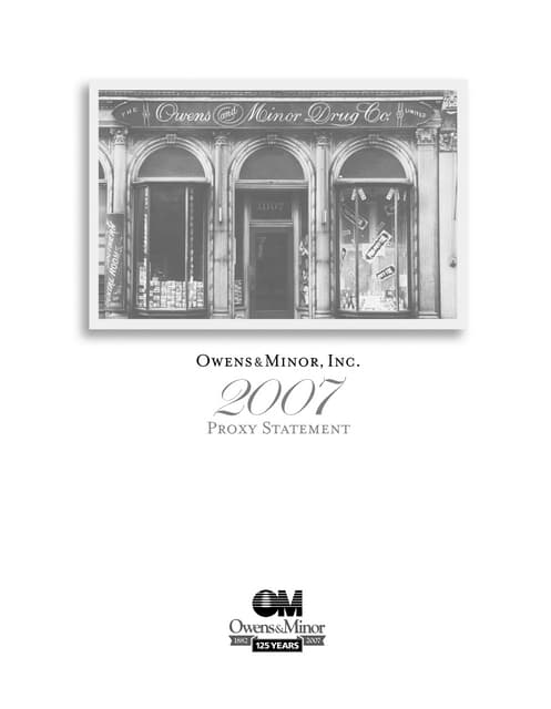 owens & minor  OMProxy2007v2