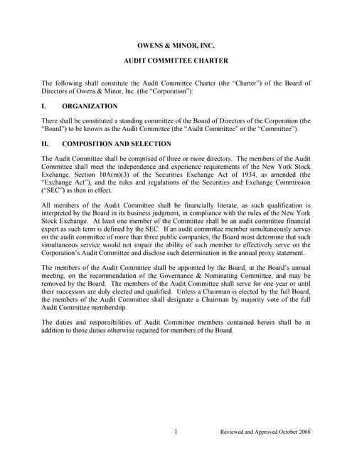 owens & minor audit