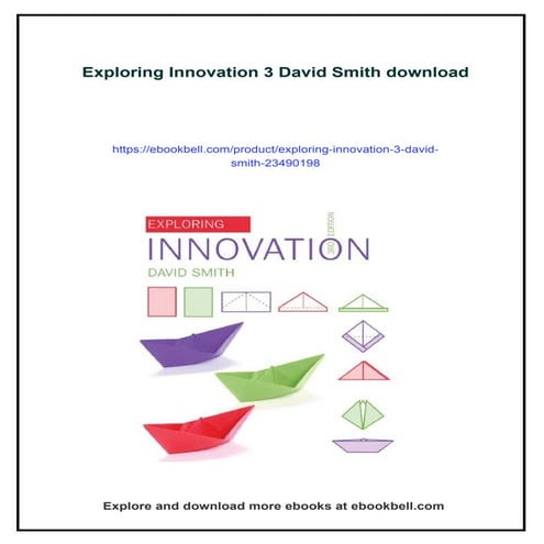 Download full ebook of Exploring Innovation 3 David Smith instant download pdf