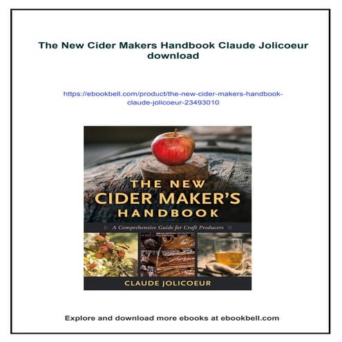 The New Cider Makers Handbook Claude Jolicoeur | PDF