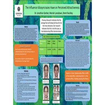 Psychology Poster Presentation - The effect of trait order on the ...