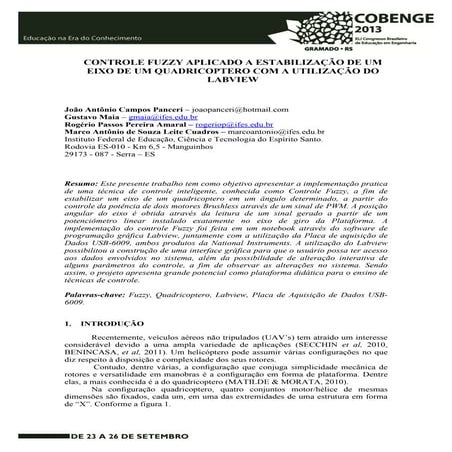 Artigo Engenharia de Controle