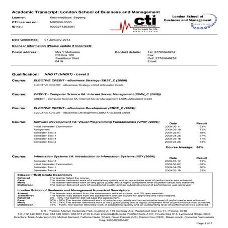 diploma transcript | PDF