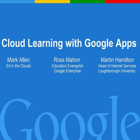 Cloud Learning with Google Apps
