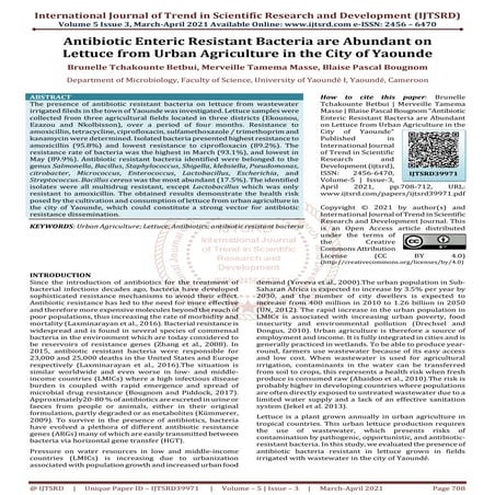 Agricultural Water as a Potential Source of Bacterial Contamination to ...