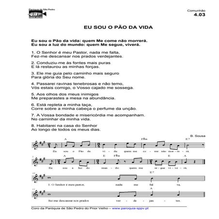 077 - Eu Sou o Pão da Vida - b sousa (C) | PDF