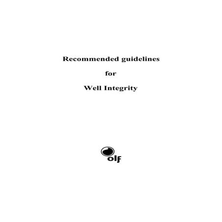 Recommended guidelines for well intergity 