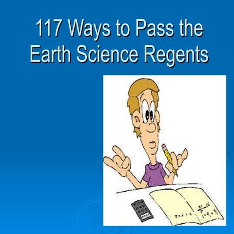 117 ways to pass the earth science regents