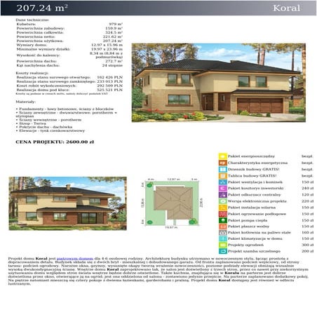 Projekt domu Koral