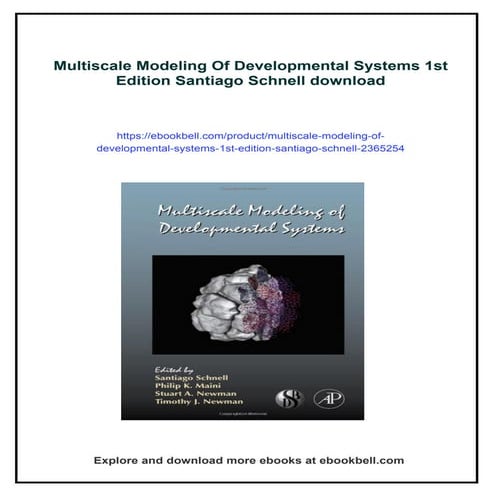 Multiscale Modeling Of Developmental Systems 1st Edition Santiago ...