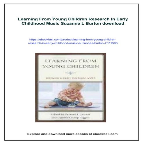 Learning From Young Children Research In Early Childhood Music Suzanne ...