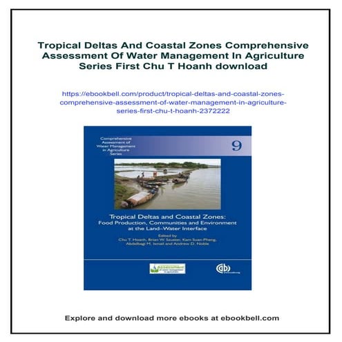 Tropical Deltas And Coastal Zones Comprehensive Assessment Of Water Managemen...