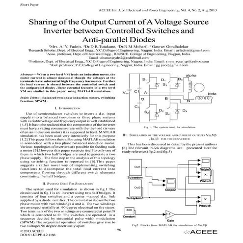 Sharing of the Output Current of A Voltage Source Inverter between Controlled...