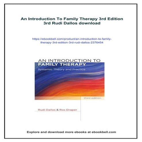 An Introduction To Family Therapy 3rd Edition 3rd Rudi Dallos