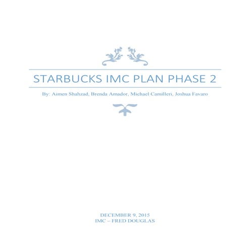 IMC Plan - Starbucks