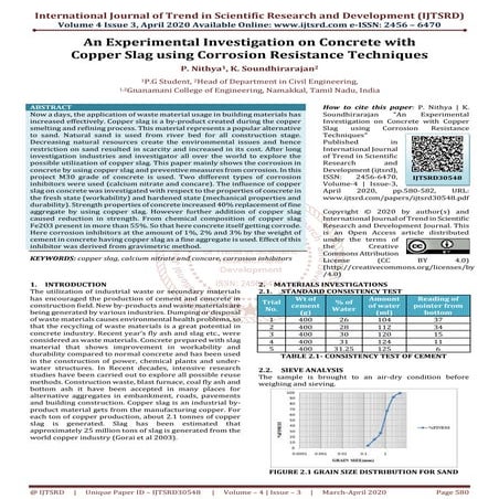 Partial Replacement of Sand with Copper Slag in Cement Concrete An ...