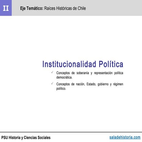 PSU Historia - Institucionalidad Política I