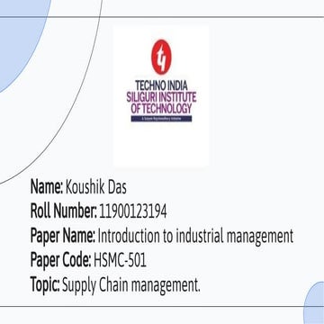 Performance Measurement Supply Chain Management | PPT
