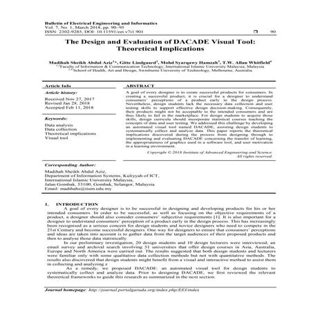 The Design and Evaluation of DACADE Visual Tool: Theoretical Implications