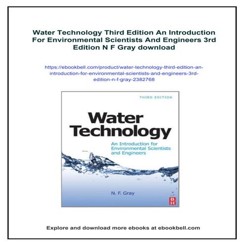 Water Technology Third Edition An Introduction For Environmental Scientists A...