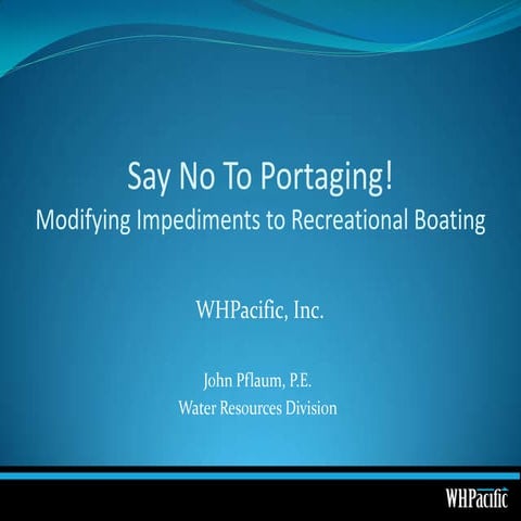 11 9 2010 Am. Trails Symposium   Mods For Rec.Boating