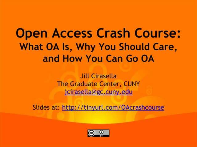 Open Access Publishing Crash Course