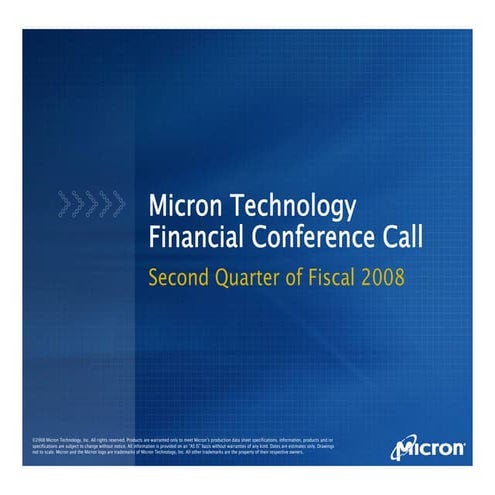 Micron Q2-08EarningsCall