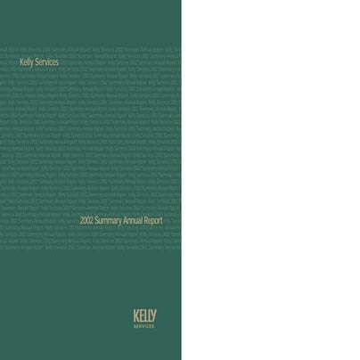 kelly services  annual reports 2002