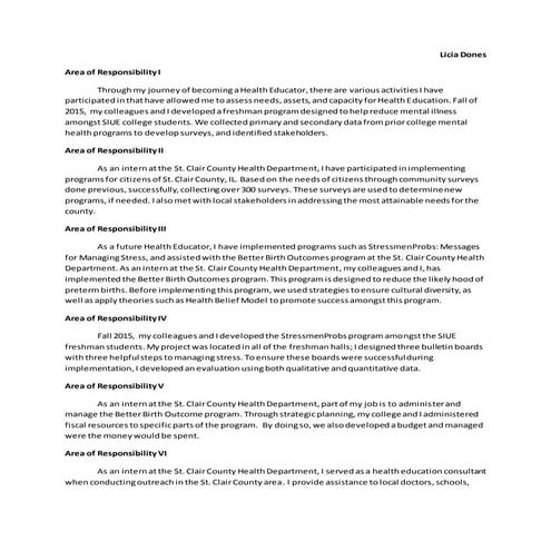 Area of Responsibility