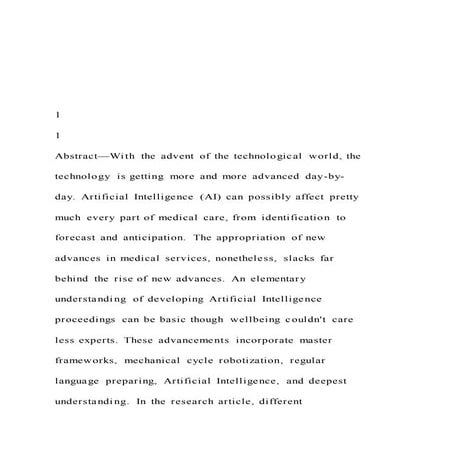 1 1  Abstract—With the advent of the technologic