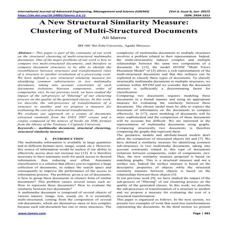 A New Structural Similarity Measure: Clustering of Multi-Structured Documents
