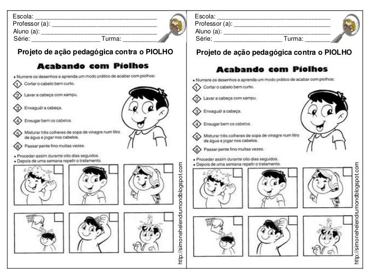 11 atividades sobre o piolho