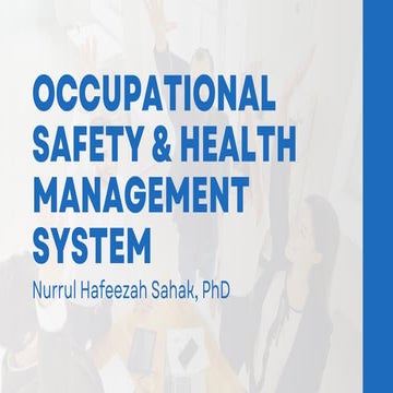 OSHMS Framework_Occupational Safety and Health