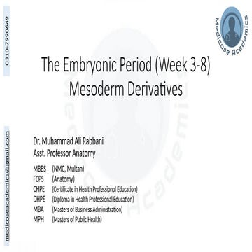 Paraxial and intermediate mesoderm | PPTX
