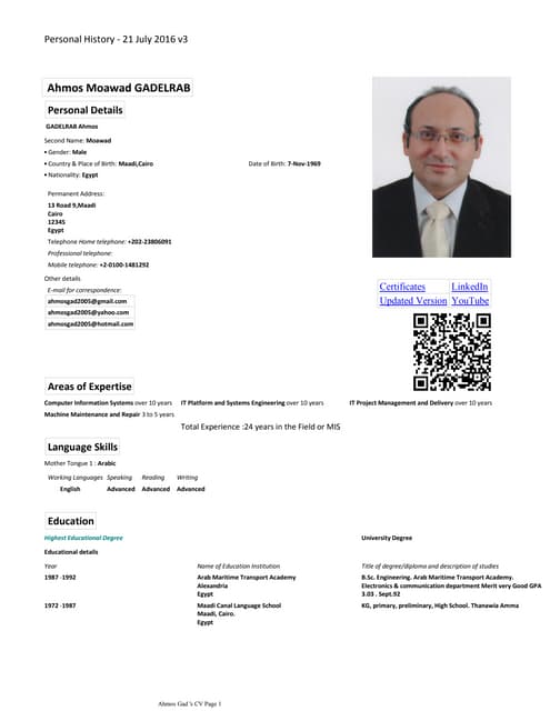 Personal History - 21 July 2016 v3