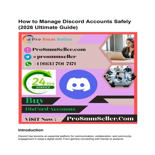 Comprehensive 2026 Guide to Safe Discord Account Management | DOCX