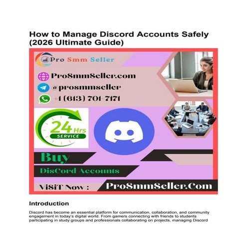 Comprehensive 2026 Guide to Safe and Effective Discord Account ...