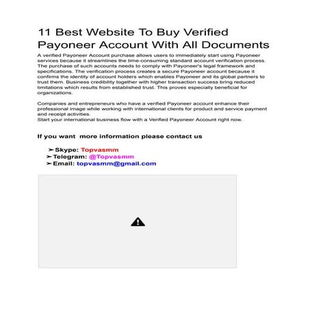 11 Best Website To Buy Verified Payoneer Account With All Documents.pdf