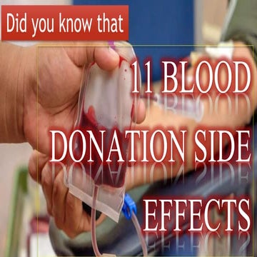 11 blood donation side effects