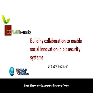 Building collaboration to enable social innovation in biosecurity systems