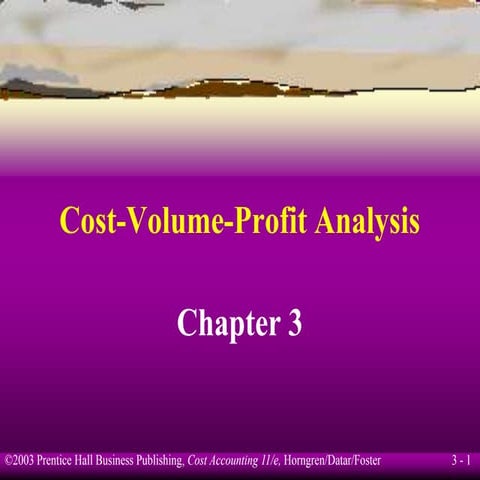  Cost-Volume-profit Analysis accounting slide  