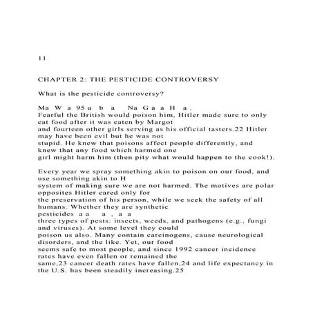 11  CHAPTER 2 THE PESTICIDE CONTROVERSY What is the.docx