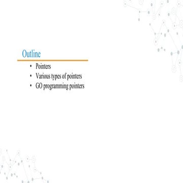 Pointers in C and GO presentation explaination | PDF