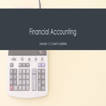 ppt Accounting chapter 13 Current Liabilities | PPT