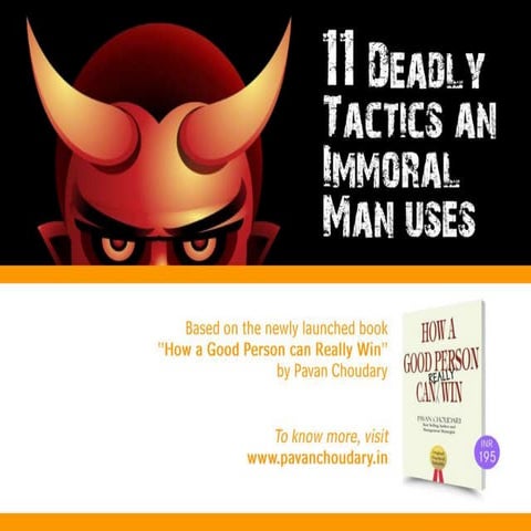 11 deadly tactics an immoral man uses