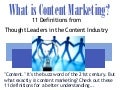 11 Definitions of Content Marketing