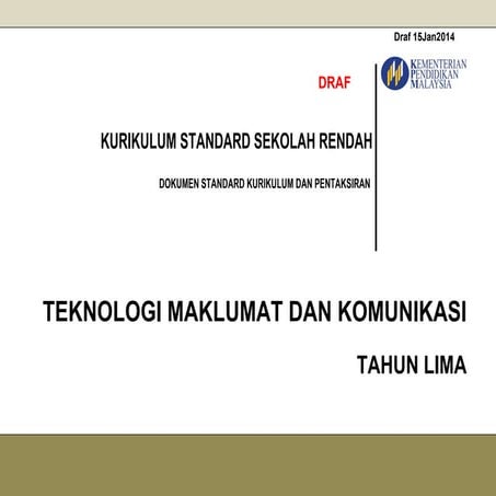 11 dokumen standard teknologi maklumat dan komunikasi tahun 5 (terbaharu)