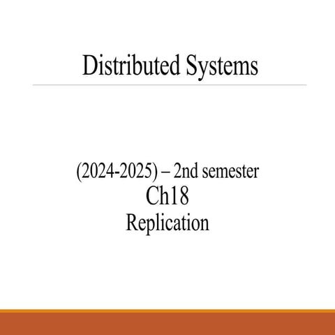 11 Distributrd Systems and parallel systems_Chapter 18