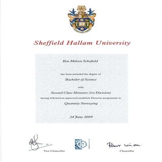 BSc Hons - Quantity Surveying