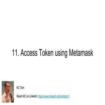 Access Tokens from Metamask